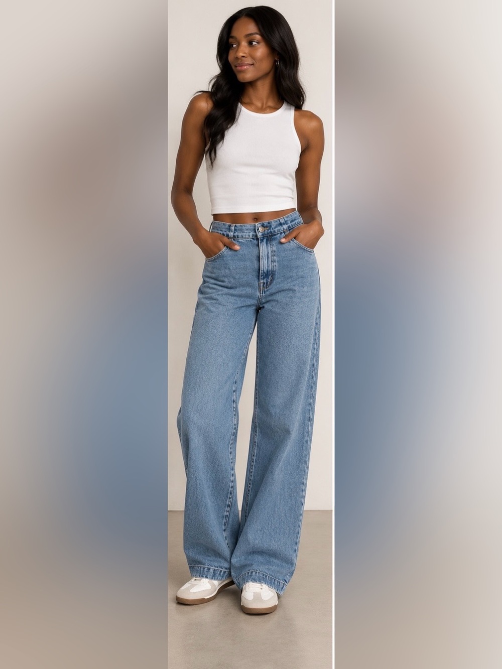 Madewell Emmett Wide-Leg Jeans Size 26 Light Wash High Rise